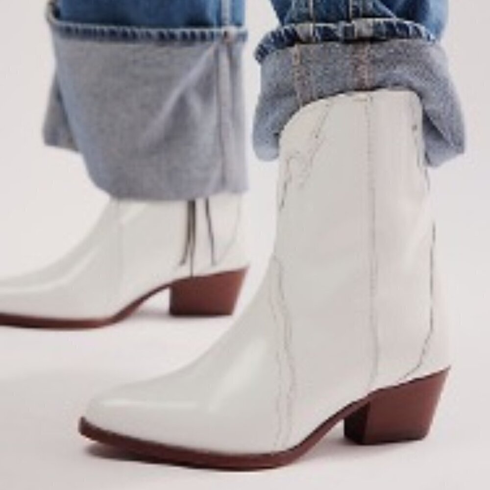 Free People New Frontier Vintage Western Boho Ankle Boots Size 7